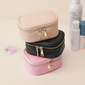 Trousse de maquillage portable en PU avec miroir LED détachable, <span class=keywords><strong>valise</strong></span> de rangement cosmétique, boîte de toilette pour artistes - Product Image 5