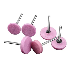 6mm Shank Pink PA Grinding Head T-Shape Customized Abrasive Pink Fused Alumina Grinding Head