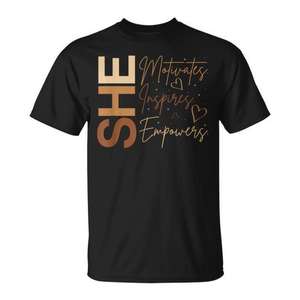 Elle motive, inspire, encourage les femmes afro-américaines - T-shirt - Product Image 1