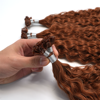 Extensions de cheveux humains vierges bruts 100% naturels Lanxun, double épaisseur, invisibles, pointe en V, pointe en K, bouclés, pour salon – Fournisseur de choix