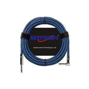 Cable de instrumento TRS de cobre puro personalizado de 1/4 <span class=keywords><strong>pulgadas</strong></span>, <span class=keywords><strong>20</strong></span> pies, recto, conector macho de 6,35mm, línea equilibrada de interconexión de Audio ESTÉREO - Product Image 1