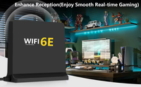 Antenne WiFi 6E à gain élevé 3M 2.4G 5.8G avec connecteur RP, base magnétique 1.8M, 35dBi, VSWR 1.5, 50 Ohm, compatible Daoxiang PTX 50