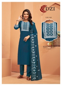 Costume Salwar 3 pièces en coton viscose d'approvisionnement direct d'usine pour mariage et festival d'Inde - Product Image 2