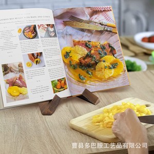 Estante de Madera para Recetas, Soporte para Libros de Cocina Hecho a Mano, Estante de Exhibición para Encimera de Cocina, Diseño Moderno y Simple - Product Image 3