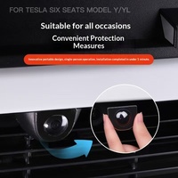 Coques de protection pour caméra avant/arrière de voiture de sport, type adhésif en PVC pour Tesla Model Y Juniper/Model YL 2021-2023