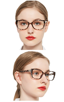 Monturas de Gafas Rectangulares Extra Grandes, Montura Gruesa, Retro, Anti Luz Azul, Gafas Ópticas para Mujer, Monturas de Lectura a la Moda
