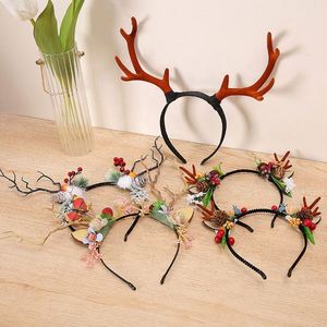 Party Costume Headwear Accessories <b>Xmas</b> Hair Bands Christmas Headbands Flower <b>Reindeer</b> Antlers Head Band - Product Image 1