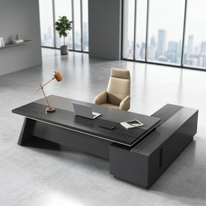 Premium Executive <b>L</b>-<b>Shaped</b> Computer <b>Desk</b> Ergonomic Engineered Wood Workstation DESK2-0029 - Product Image 2
