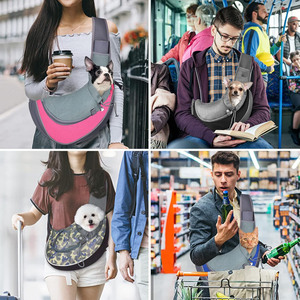 กระเป๋าหิ้วแมวระบายอากาศได้กระเป๋าตาข่ายใส่สุนัขแมวกระเป๋าสำหรับเดินทางกลางแจ้งแบบพกพาปลอดภัยสายสลิงพับได้ - Product Image 6