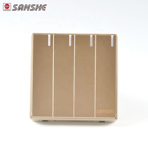 SANSHE Material plástico 4 Gang 2 Way Interruptor de pared eléctrico 87*87mm - Product Image 3