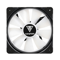 Refroidisseur de boîtier PC noir 120 mm silencieux pour jeux, à roulement fluide, haute performance, pour châssis de PC de bureau