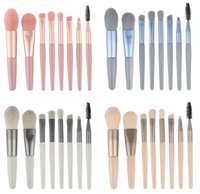 8 pièces de pinceaux de maquillage rose violet, cosmétique, livraison gratuite pour échantillon