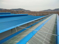 Panneau de toit en polycarbonate nervuré à simple volet avec base en aluminium pour l'évacuation des fumées d'usine