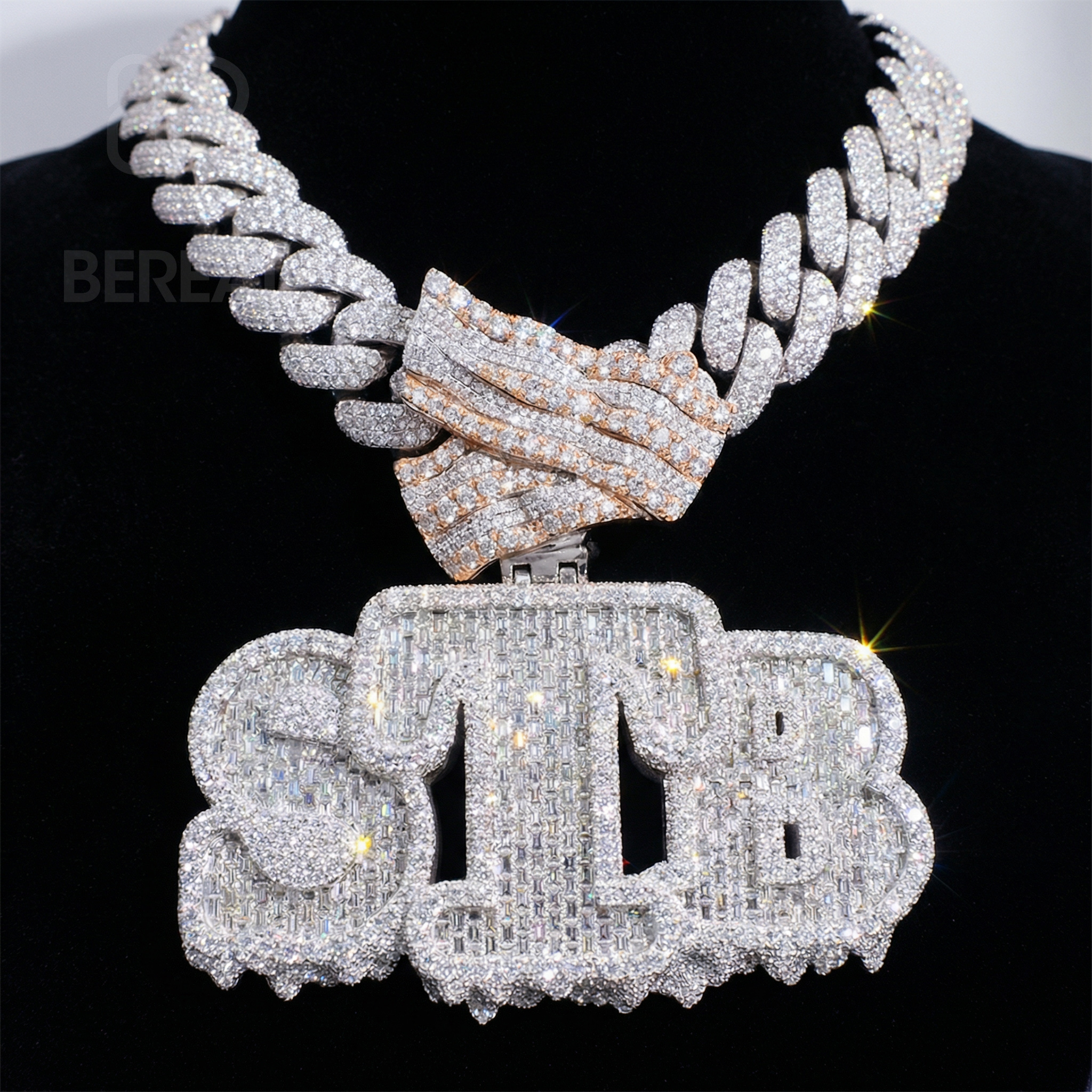 มอยส์ซาไนต์ 3 นิ้ว + S925