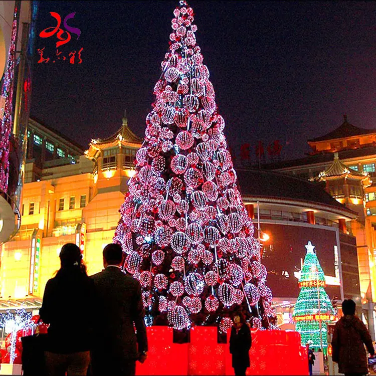 Moderner Stil 10M 12M große Dekoration kunden spezifischer Weihnachts baum mit funkeln dem Sternmotiv-LED-Licht