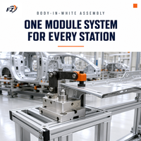 Service de Fabrication sur Mesure : Gabarit et Dispositif de Soudage pour Carrosserie Automobile (BIW) – Ligne de Soudage par Points, Serrage de Précision ±0,005 mm