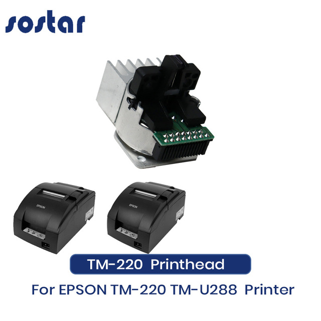 Original TM-U220 New Printer Head for Epson TM-U220 TM-U288 Dot Matrix Thermal Printer Print Head Label Printing Printer Parts