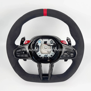 Volante Calefactable de Fibra de Carbono con Base Plana de Gamuza Sintética Serie G F para <span class=keywords><strong>BMW</strong></span> X3 G01 <span class=keywords><strong>M40i</strong></span> G21 Z4 G29 X6 G06 G26 G20 330i X3 G01 - Product Image 2