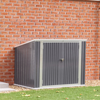 Abri pour moto en acier d'extérieur, kit de stockage préfabriqué pour jardin, garage, salle d'outils, maison utilitaire ou entrepôt