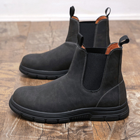 Chaussures de couple en cuir PU, bottes d'automne habillées pour hommes, bottes de désert en cuir pour hommes
