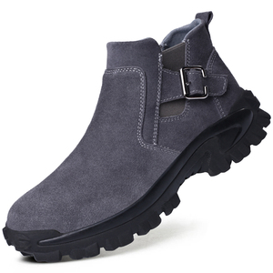 Chaussures de sécurité à embout d'acier pour hommes et femmes, bottes de travail en <span class=keywords><strong>daim</strong></span>, bottes de sécurité anti-perforation, chaussures de protection industrielles imperméables - Product Image 5