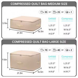 Échantillon Gratuit 2024 Nouveau Sac de Rangement Compressible pour Vêtements, Couettes et Couvertures pour Gagner de la Place - Product Image 2