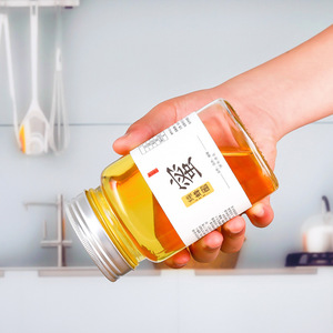 Boîtes de <span class=keywords><strong>miel</strong></span> avec couvercle doré Pots de <span class=keywords><strong>miel</strong></span> en verre avec couvercle en argent Bouteilles en verre carrées 375 ml pour le <span class=keywords><strong>miel</strong></span> - Product Image 6