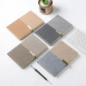 Caderno de couro a5 de alta qualidade e diário com fechos e impressão personalizada de caderno
