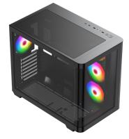 Boîtier d'ordinateur Usine Boîtier de jeu PC de bureau Installation rapide Boîtier PC de bureau CPU ATX avec verre incurvé