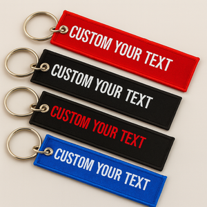 Etiqueta de Tela Personalizada para Coche, Etiqueta Tejida Bordada, Etiquetas Personalizadas de Anime, Llavero para Mascotas de Vuelo - Product Image 1