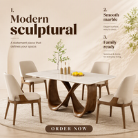 Table à manger en bois massif de style minimaliste moderne, base de table de luxe pour villa, hôtel, écologique, durable, grand format, rectangulaire, meubles pour la maison