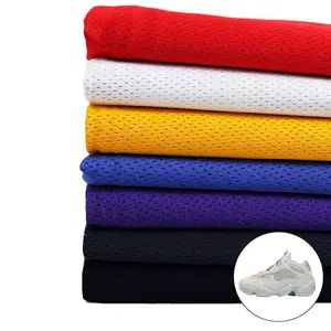 75D Dty Polyester Yarn Cloth Mesh Hollow Knit Sweater Lining Fabric For Shoes Fabric For Track Suit Sportswear Mesh Tent
