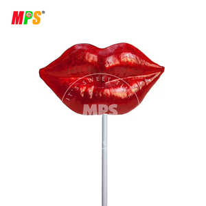 Candy Factory Wholesale Halal <strong>Lip</strong> Shape Valentine's Day Hard Candy Lollipop <strong>Sweets</strong> - Pink &amp; Red - Product Image 3
