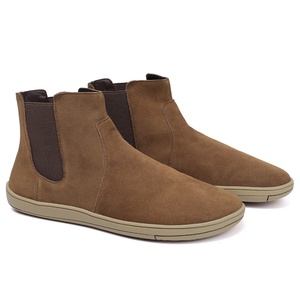 Chaussures pieds nus avec logo personnalisé, doublées de cuir véritable, plates, demi-<span class=keywords><strong>bottines</strong></span> <span class=keywords><strong>Chelsea</strong></span>, large boîte à orteils, zéro dénivelé, minimalistes, bottes pieds nus à la cheville - Product Image 5