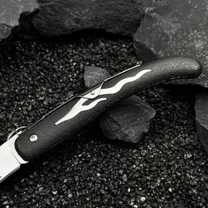 להב מגולף טיטניום חלול טיטניום מצופה נירוסטה סכין כיס מתקפל לפרוייקטים שונים - Product Image 3