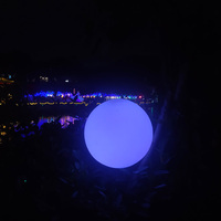 Lámpara Lunar LED RGB con Energía Solar, Bola de Luz Creativa para Exteriores, IP65, Control Remoto, Recargable, Luces para Patio