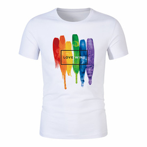 Personalizado al por mayor Arco Iris <span class=keywords><strong>LGBT</strong></span> orgullo <span class=keywords><strong>Camiseta</strong></span> para los hombres - Product Image 5