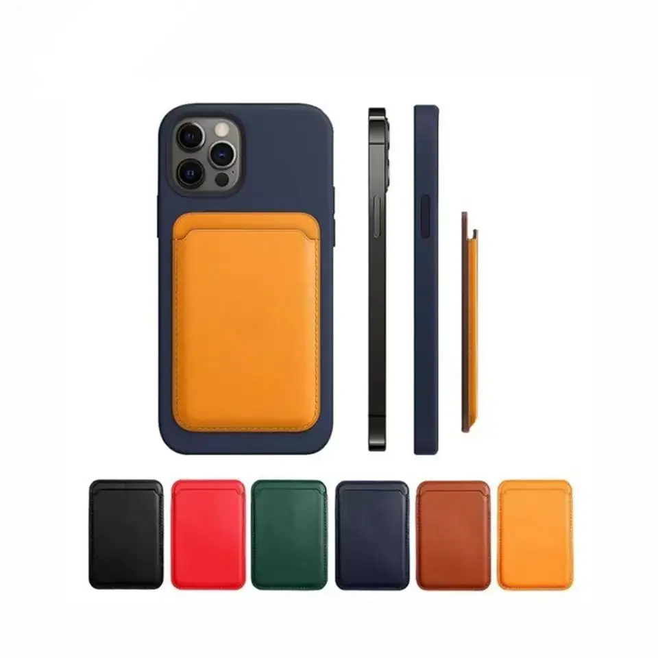 2023 Custom New Design Original Premium Phone Card Holder Case Leather Magsafes Wallet For Iphone 14 13 Pro Max 12 11