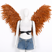 Ailes d'ange de luxe faites à la main en plumes véritables, accessoires de costume pour carnaval, festival de samba, performance scénique, durables, sans perte de plumes