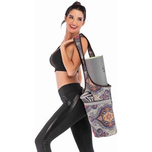 FOXA Canvas Yoga Mat <b>Bag</b> One Size Bohemian Style With Large Pockets For Yoga Pilates <b>Accessories</b> - Product Image 6