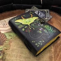 Journal en cuir vintage Morpho Butterfly Print Witchcraft Lock Clasp BrassHandcrafte Fabricant et grossiste de livres en cuir
