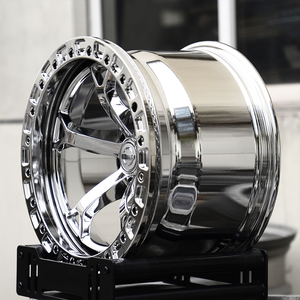 5X114.3 Nismo <span class=keywords><strong>ล้อ</strong></span> V1ลากแพ็คโครเมี่ยม beadlock สำหรับ Nissan 370Z Infiniti Q50 17x10 17x10.5อลูมิเนียมปลอมแปลงสี<span class=keywords><strong>เงิน</strong></span> - Product Image 2