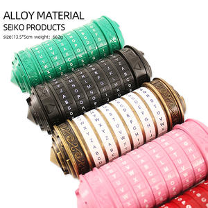 El código <span class=keywords><strong>Da</strong></span> <span class=keywords><strong>Vinci</strong></span> Cryptex, regalos de Navidad PARA EL Día de San Valentín, caja personalizada para novia, novio, regalo de cumpleaños, artesanía de metal - Product Image 5