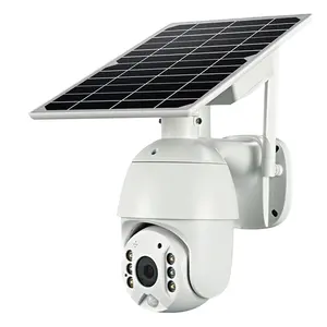 كاميرا شمسية 5mp 4g واي فاي مراقبة لاسلكية خارجية مع بطارية بطاقة Sim Cctv Ap Hotspot Wifi Ptz كاميرا حماية أمنية