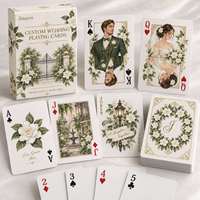Cartes à jouer personnalisées pour mariage, portrait aquarelle, jeu de poker en papier, boîte de rangement pour cadeau ou souvenir