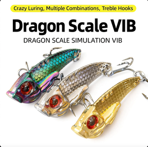Leurre VIB coloré effet écailles de dragon métalliques, longue portée, pour eau douce (Culter/Basse/Basse blanche) - Product Image 2