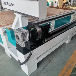 Enrutador de madera CNC de 4 ejes TAIHE con máquina de carpintería rotativa de 1325 220V Precio de máquina de talla de madera CNC 3D