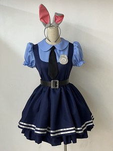 Judy películas Cosplay disfraces niño conejito uniforme de policía traje Halloween fiesta ropa <span class=keywords><strong>pareja</strong></span> familia disfraces - Product Image 4