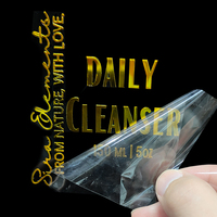 Pegatina de lámina dorada de lujo, impresión personalizada, decoración de embalaje de Vial, logotipo de Metal, transferencia de etiquetas 3D