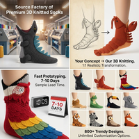 Calcetines de Gorila 3D, Regalo para Amantes de la Potencia del Rey de la Selva, Unisex, para Adultos y Niños, Venta al por Mayor, Juguete de Peluche Tejido Personalizado